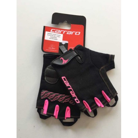 CARRARO KISA PARMAK ELDİVEN CRO-004 - SİYAH PEMBE - M BEDEN