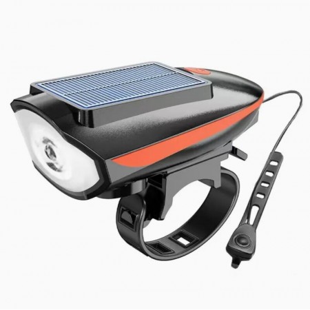 KRYPT - XBYC-6163 SOLAR ÖN FAR ve KORNA ŞARJLI - SİYAH TURUNCU