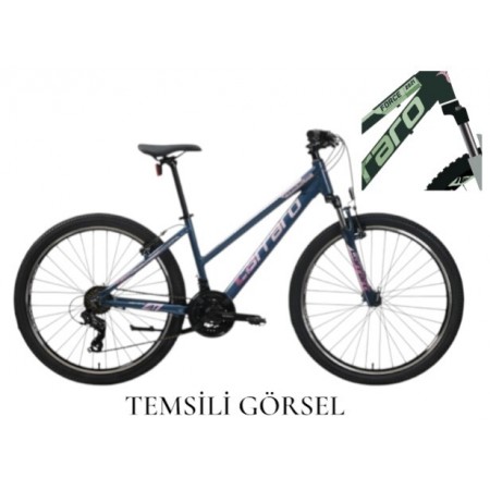 26J CARRARO FORCE 601 BAYAN DAĞ BİSİKLETİ - MAT KOYU YEŞİL AÇIK YEŞİL PEMBE - 38 KADRO