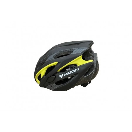 MOON MV-29  KASK IŞIKLI   - MAT SİYAH CARBON SARI - M