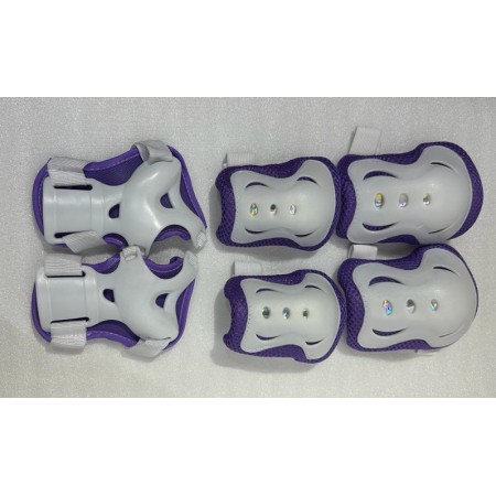 TEX ÇOCUK DİZLİK DİRSEKLİK SET   - LİLA BEYAZ