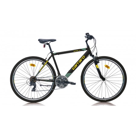28J CARRARO ACTIVE 290 ŞEHİR BİSİKLETİ - SİYAH SARI YEŞİL - 52 KADRO
