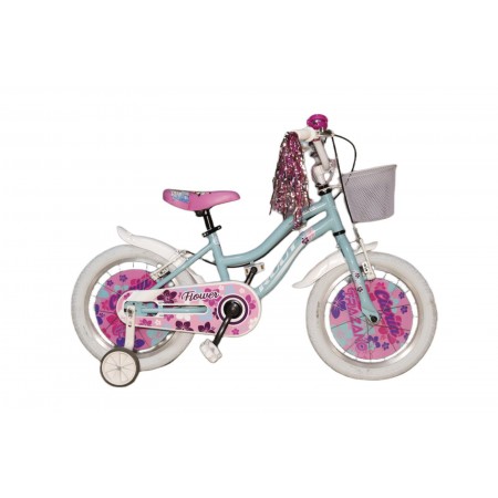 16J RUUT FLOWERS KIZ ÇOCUK BİSİKLETİ - TURKUAZ
