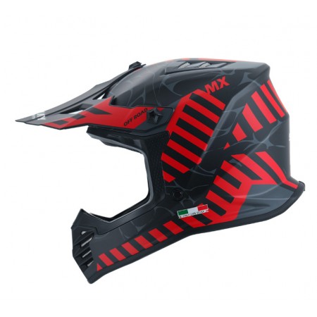 SWAY - FS-618 ALERT CROSS KASK - SİYAH KIRMIZI - LARGE BEDEN