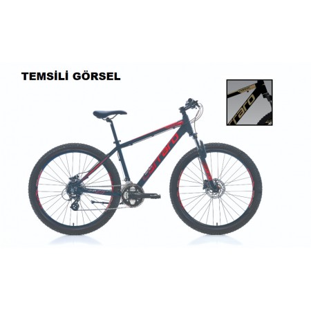 27.5J CARRARO FORCE 770C DAĞ BİSİKLETİ - MAT SİYAH ALTIN KIRMIZI - 43 KADRO