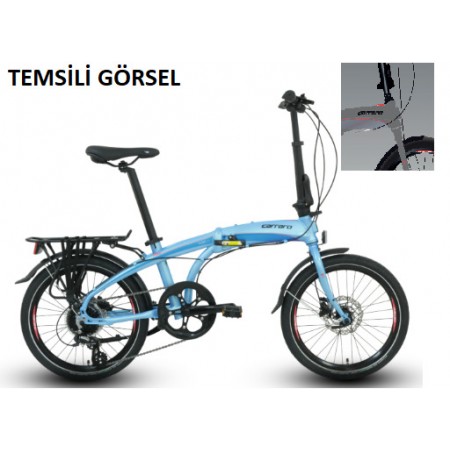 20J CARRARO FLEXI 108 HD KATLANIR BİSİKLET - KOYU GRİ SİYAH KIRMIZI