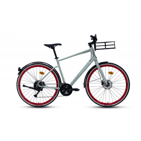 28J CARRARO COMMUTER ŞEHİR BİSİKLETİ - GRİ KIRMIZI - 52 KADRO