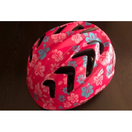 MOON M-7 ÇOCUK KASK ÇİÇEKLİ - PEMBE MAVİ - M