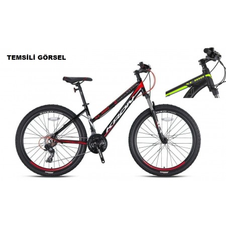 27.5J KRON XC 100 LADY DAĞ BİSİKLETİ - SİYAH GRİ NEON SARI- 38 KADRO