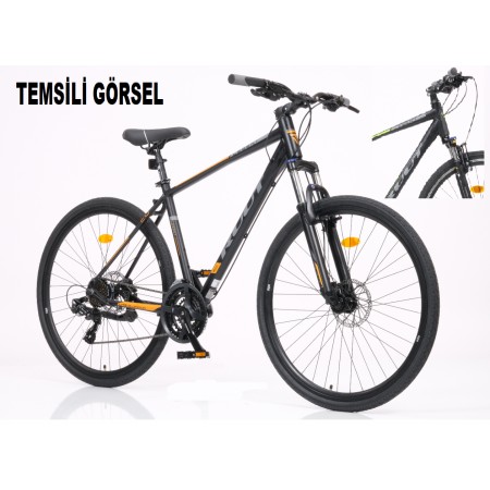 28J RUUT LEGENT 2.0 21V HD ŞEHİR BİSİKLETİ - SİYAH LİME - 49 KADRO