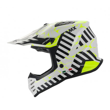 SWAY - FS-618 ALERT CROSS KASK - PARLAK BEYAZ SARI - LARGE BEDEN