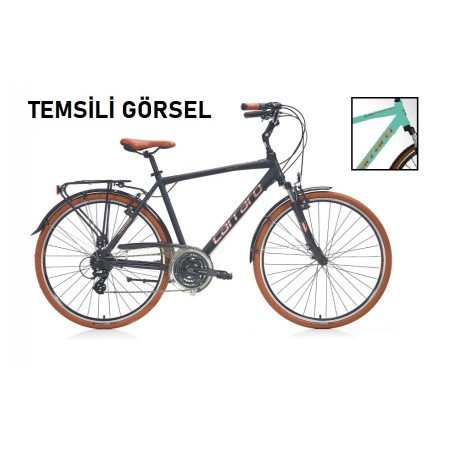 28J CARRARO ELITE 804 ŞEHİR BİSİKLETİ - MAT TURKUAZ KAHVE - 48 KADRO