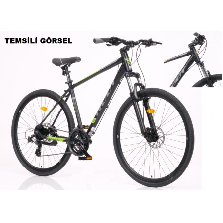 28J RUUT LEGENT 3.0 24V HD ŞEHİR BİSİKLETİ - SİYAH TURUNCU - 49 KADRO